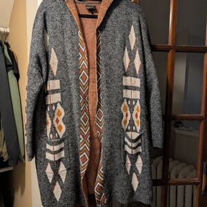 Gray Patterned Women's Sweater